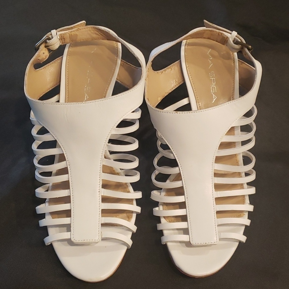 Via Spiga white heeled sandal